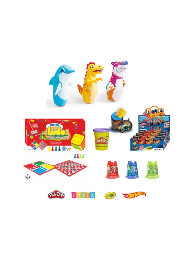 Ultimate Boys' Adventure Gift Box (Ages 5+) – 6-Piece Limited Edition Toy Bundle with Maisto Tech Camaro, Hot Wheels Race Set & Ollyball – Premium Activity Gift Set - Image 1